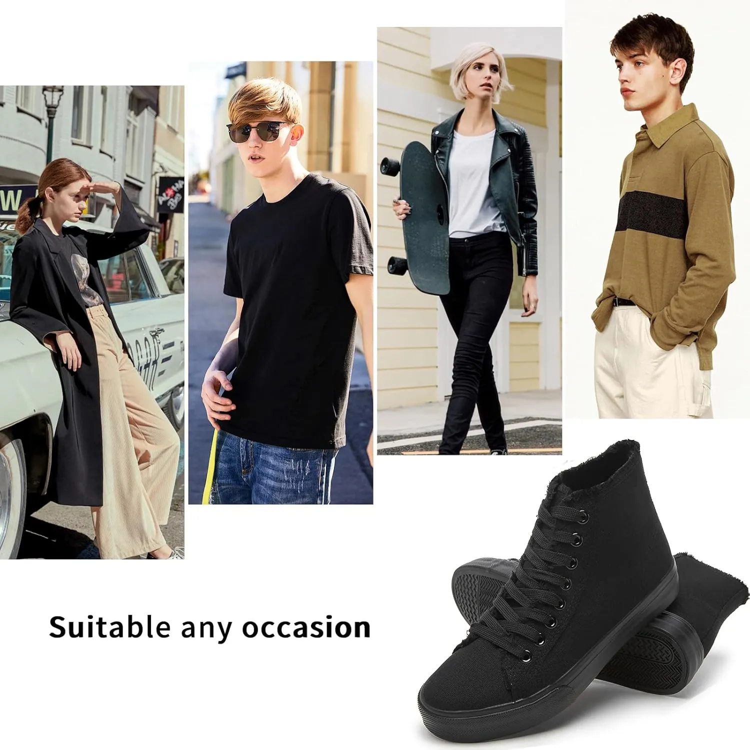 hash bubbie Unisex Canvas High top Sneakers Women's Classic Fashion High Tops Canvas Shoes Casual Tennis Shoes for Men