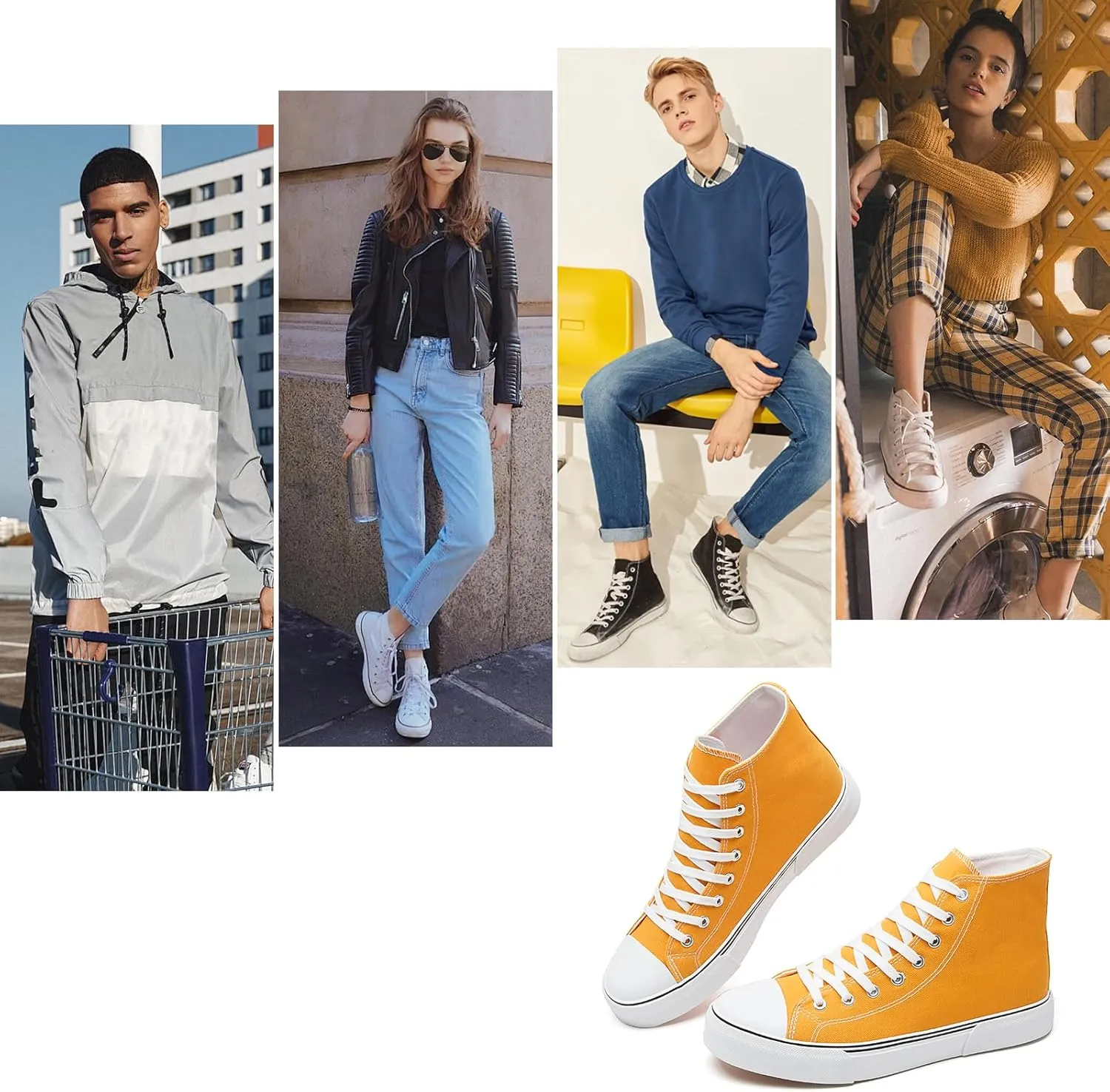 hash bubbie Unisex Fashion High top Sneakers Womens Classic High Tops Canvas Shoes Casual Tennis Shoes for Men