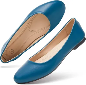 Hash Bubbie Women's Flats Shoes Ballet Flats Dress Shoes Comfortable PU Leather Slip on Shoes for Women