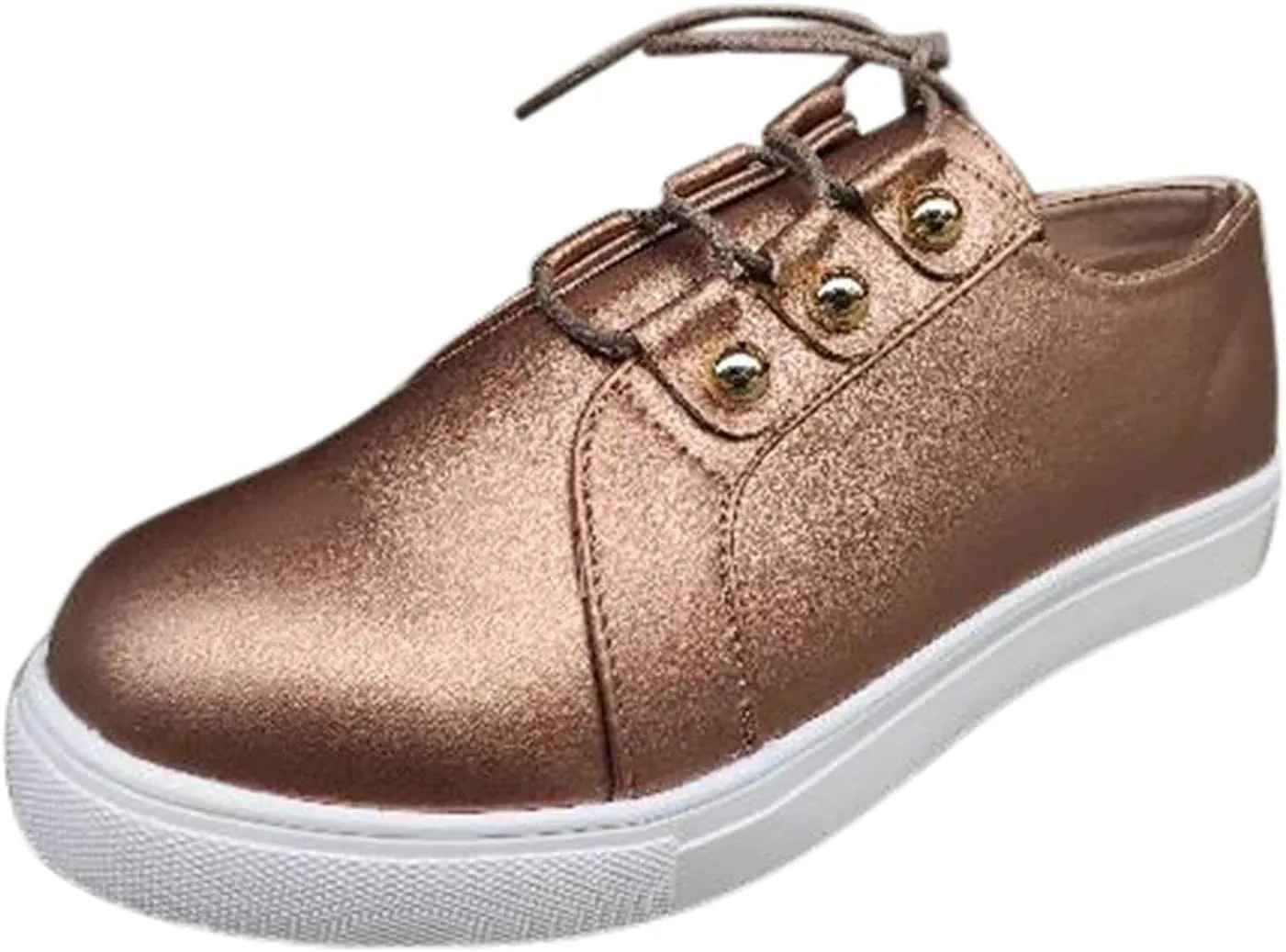 Hbeylia Platform Fashion Sneakers For Women Casual Leather Lace Up Chunky Bottom High Heels Slip On Flats Walking Shoes Low Top Play Sneakers Running Sport Shoes For Girls