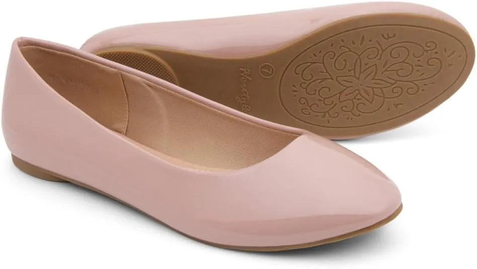 Herstyle Ever Memory Women's Ballet Flats Dressy Flat Shoes Almond Toe Ballerina Comfortable Slip-On Casual Flats for Daily Wear Work Office and Party