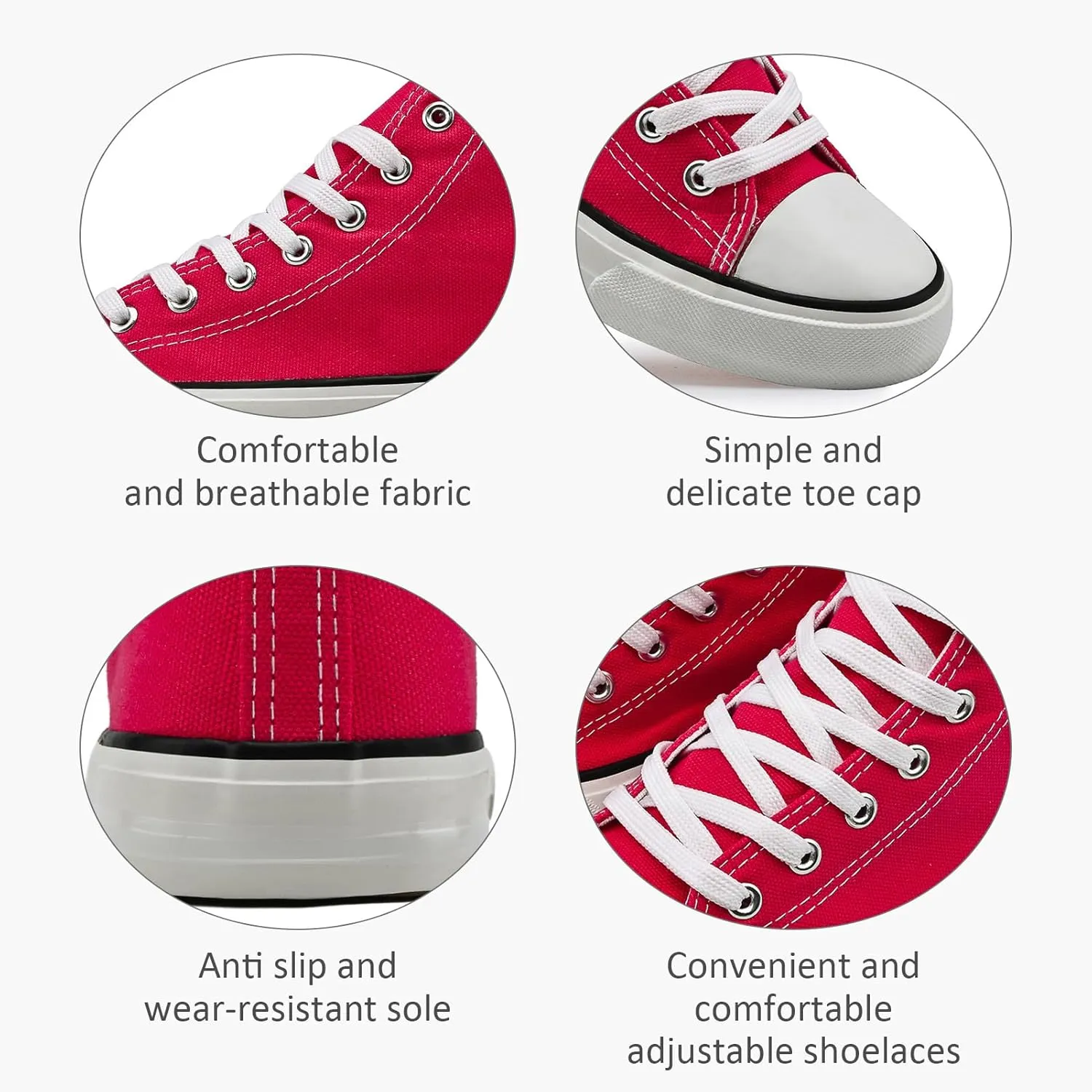 High Top Canvas Sneakers for Women Men Classic Lace Up Canvas Shoes Unisex Casual Tennis Comfortable Fashion Walking Shoes