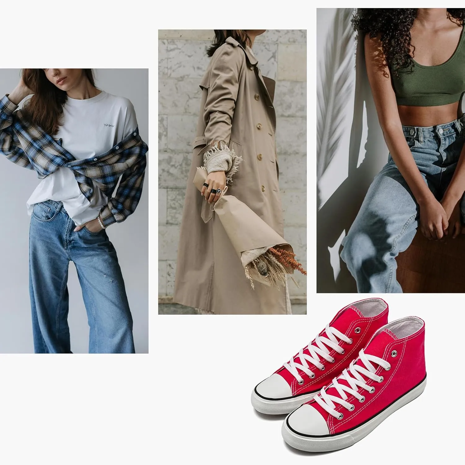 High Top Canvas Sneakers for Women Men Classic Lace Up Canvas Shoes Unisex Casual Tennis Comfortable Fashion Walking Shoes