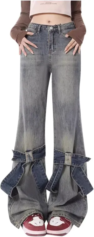 High Waisted Jeans for Women Wide Leg Loose Baggy Boyfriend Denim Pants 90S Vintage Streetwear Y2k Grunge Jean Pants