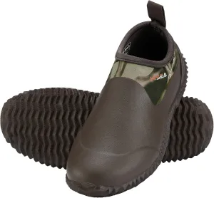 HISEA Unisex Waterproof Garden Shoes, Men's Rubber Rain Boots Women's Ankle Rain Shoes Neoprene Camp Booties Outdoor Slip-On Rain Footwear for Gardening, Farming, Camping, Car Wash, Lawn Care and Yard Work