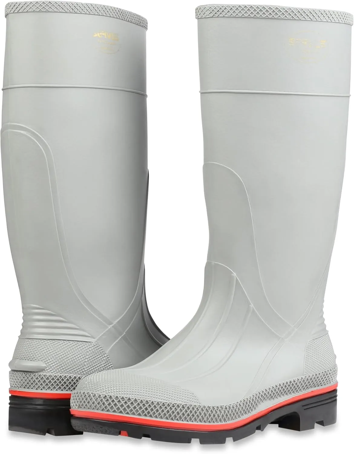 Honeywell Home 75122-GYM-100 Servus MAX Men's 15-Inch PVC Chemical-Resistant Soft Toe Gray, Red & Black Work Boots - 10