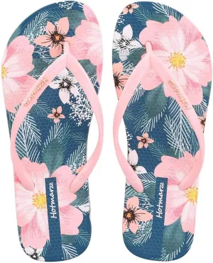 Hotmarzz Women's Flip Flops Bohemia Floral Print Sandals Beach Slippers