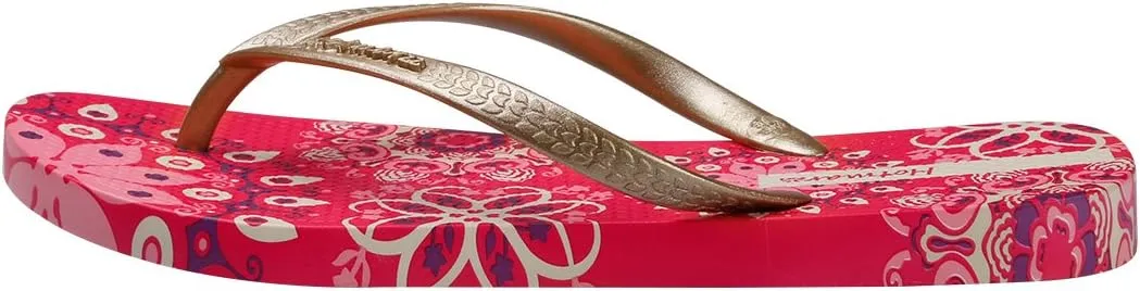 Hotmarzz Women's Flip Flops Bohemia Floral Print Sandals Beach Slippers