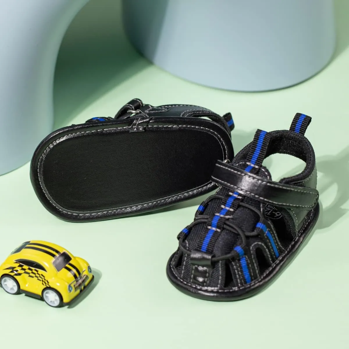 HsdsBebe Infant Baby Boys Girls Summer Beach Sandals Breathable Athletic Anti-slip Soft Sole Newborn First Walker Crib Shoes