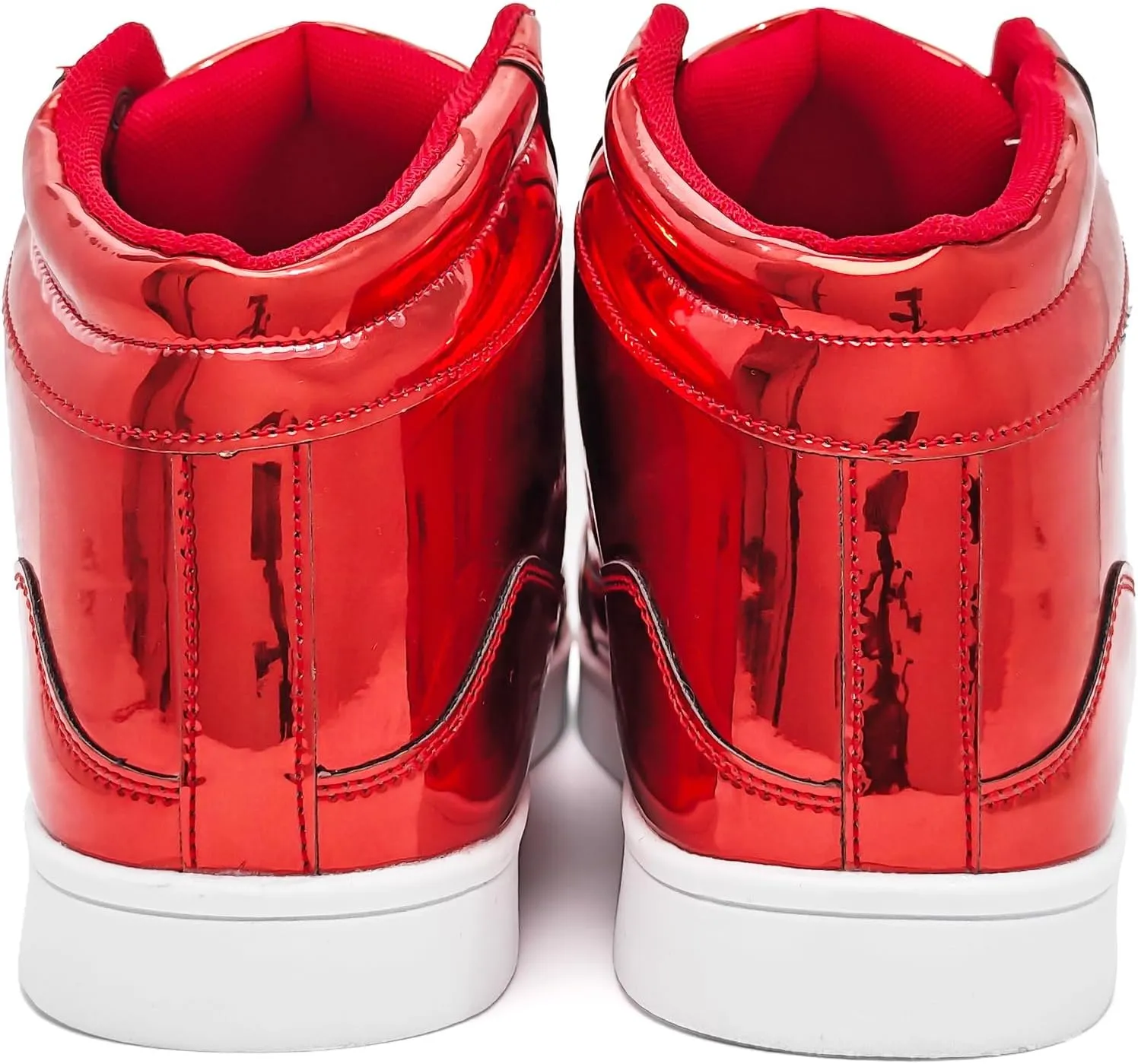 IGxx Men's Sneakers Punk Ankle Boots for Men Metal Rivet High Top Lace-up Running Basketball Shoes for Shiny Metal Decoration Shoes Motorcycle Boots