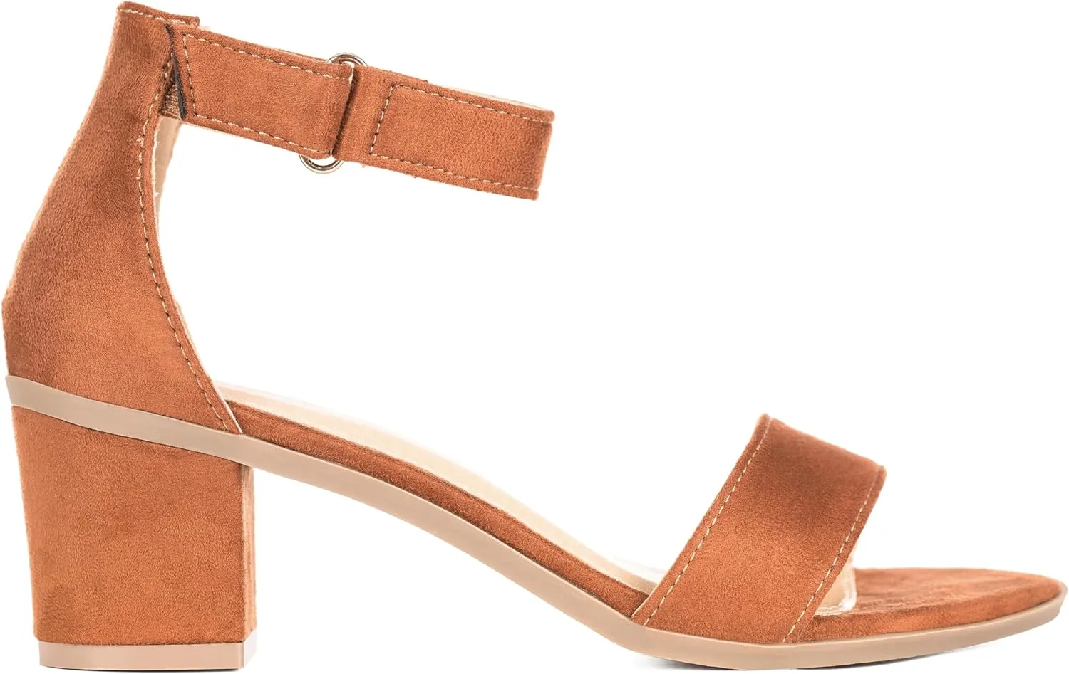 ILLUDE Women's Ankle Strap Kitten Heel Sandal – Comfortable Cute Low Block Heeled Sandals – Sophia
