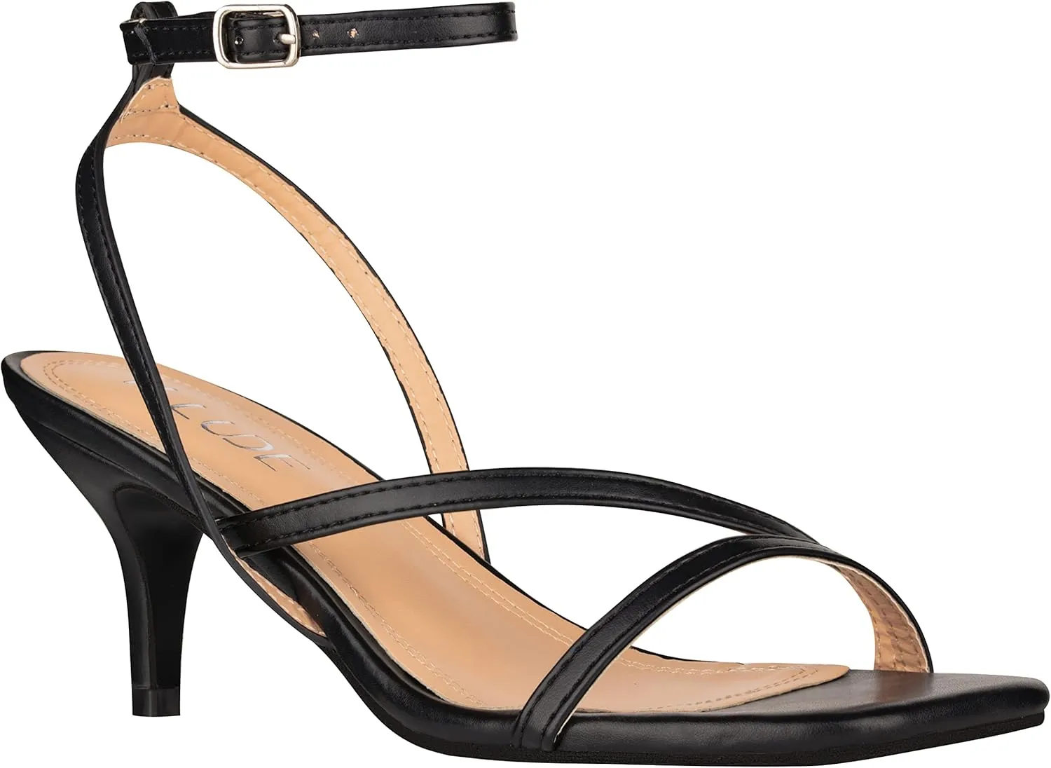 ILLUDE Women’s Ankle Strap Sandal Heels Low Kitten Heel Square Toe Strappy Heeled Sandals – Hera