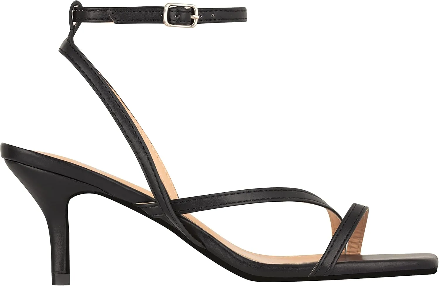ILLUDE Women’s Ankle Strap Sandal Heels Low Kitten Heel Square Toe Strappy Heeled Sandals – Hera