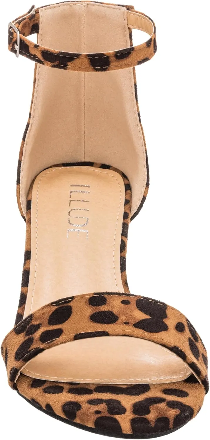 ILLUDE Women’s Fashion Ankle Strap Kitten Heel Sandals - Adorable Cute Low Block Heel – Jasmine