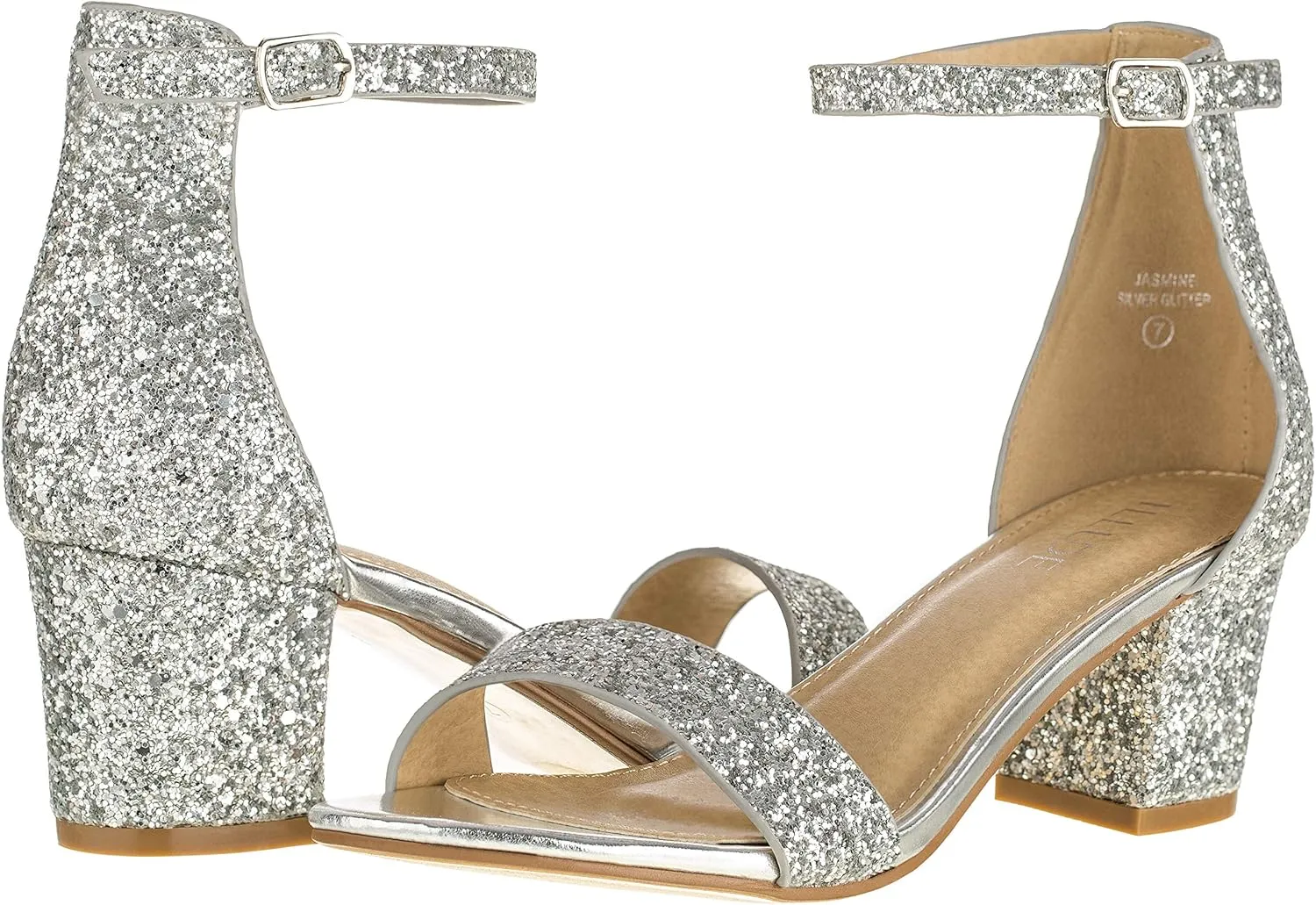 ILLUDE Women’s Fashion Ankle Strap Kitten Heel Sandals - Adorable Cute Low Block Heel – Jasmine