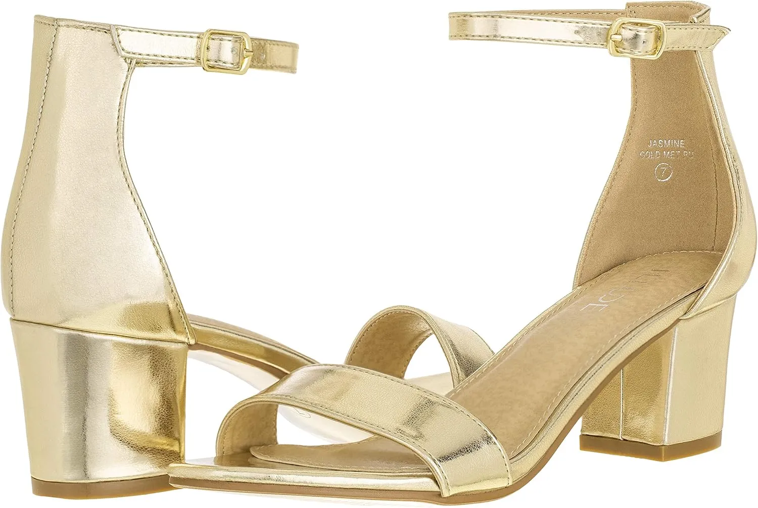 ILLUDE Women’s Fashion Ankle Strap Kitten Heel Sandals - Adorable Cute Low Block Heel – Jasmine