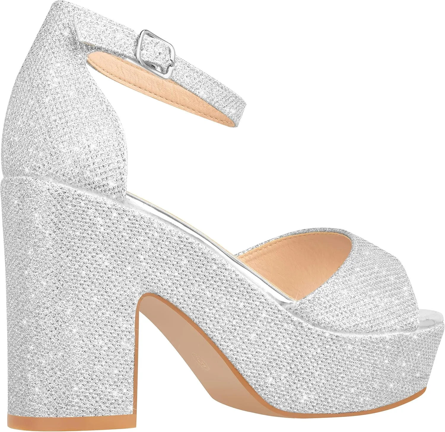 ILLUDE Women's Platform Heels Sandals Ankle Strap Block Chunky Heel Open Toe Platform Wedge Sandals – Cleo