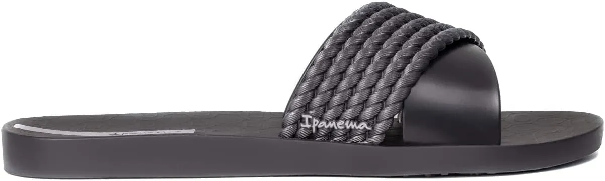 Ipanema Women's Street II Slides - Comfortable and Trendy Slip-On Sandals, Flip Flops for Women with Wide, Minimalist, Crisscross Upper