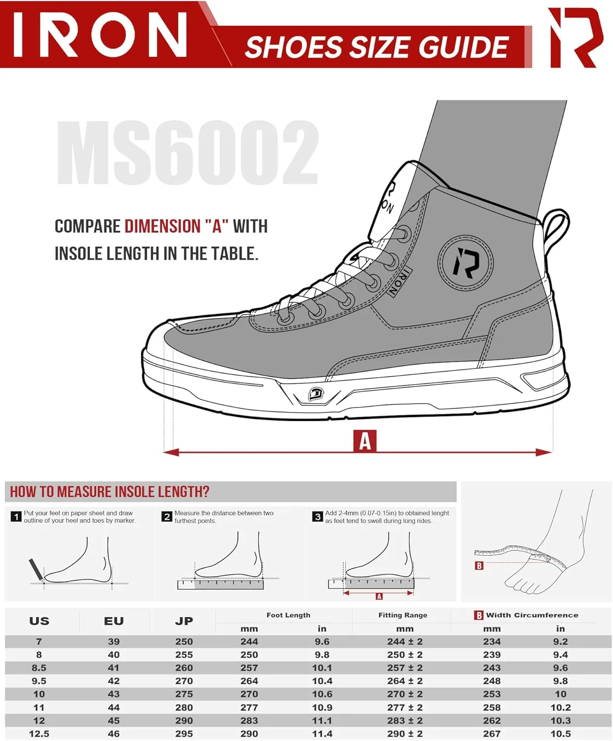 IRON JIA'S Motorcycle Shoes for Men, Anti-Slip Breathable Casual Motorcycle Riding Boots with Ankle Support, Shift Pad Black 11
