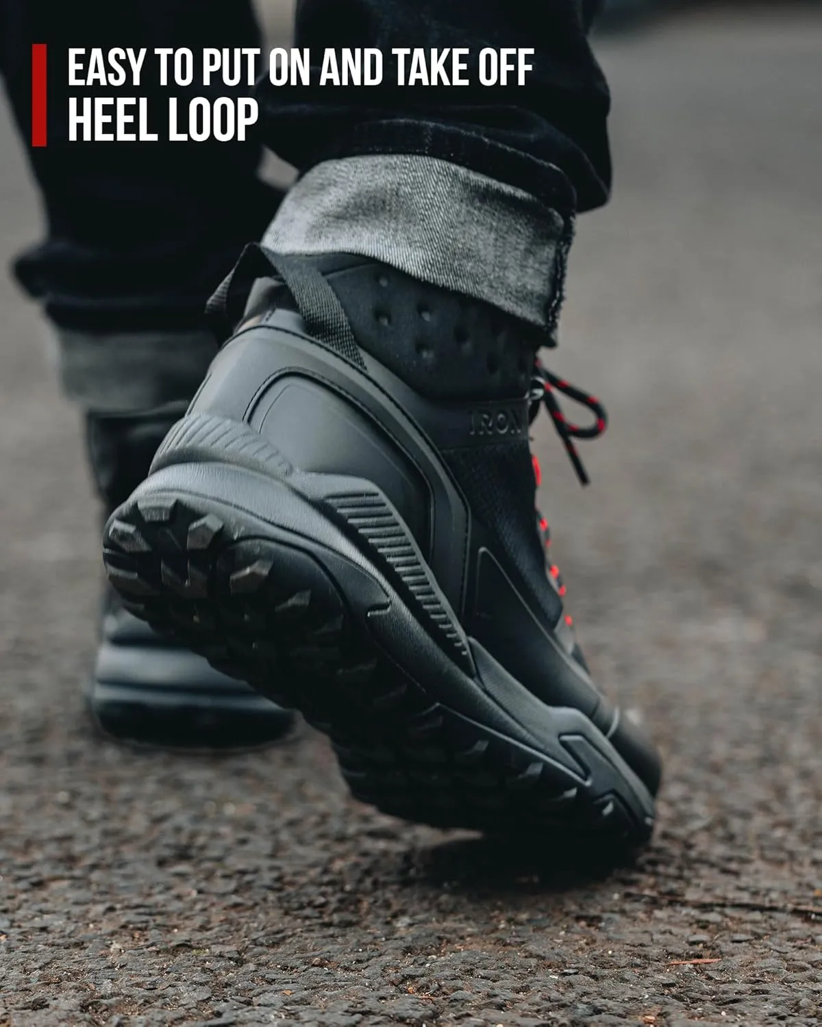 IRON JIA'S Motorcycle Shoes for Men, Waterproof Anti-Slip Breathable Street Casual Motorcycle Riding Boots with Lace Garage, Ankle Support, Shift Pads 7.5