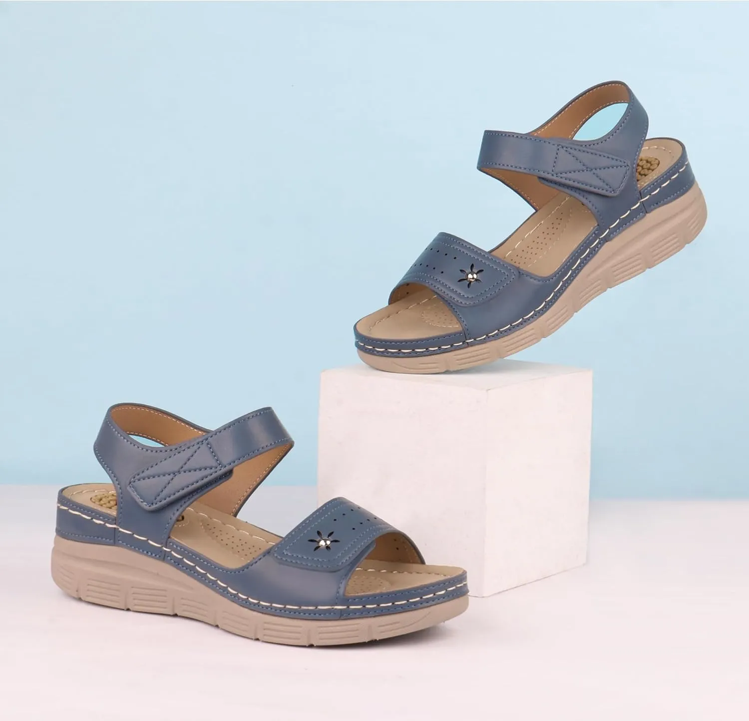 JABASIC Women Comfortable Sandals Orthotic Walking Sandals Orthopedic Arch Support Sandals