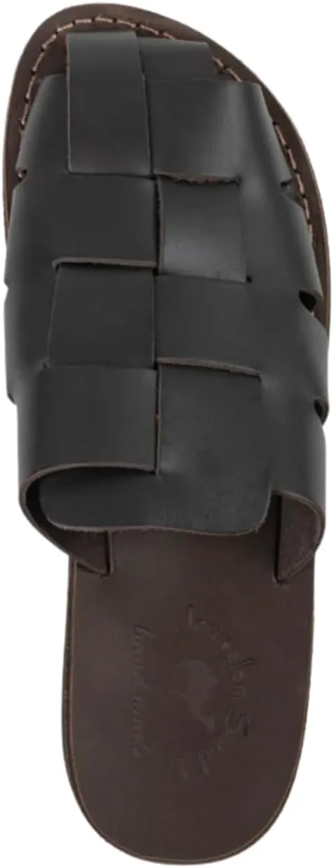 Jerusalem Sandals Sailor - Leather Braided Mule Slide - Men Sandals