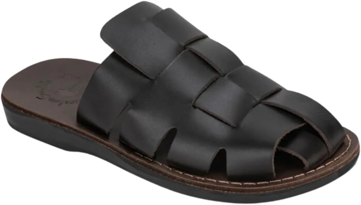 Jerusalem Sandals Sailor - Leather Braided Mule Slide - Men Sandals