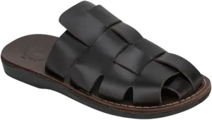 Jerusalem Sandals Sailor - Leather Braided Mule Slide - Men Sandals