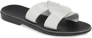 Jerusalem Sandals Womens Emily Black, Durable Handcrafted Real Leather Sandals, Women Sandal With Dual intertwined Straps Textured sole, Waterproof