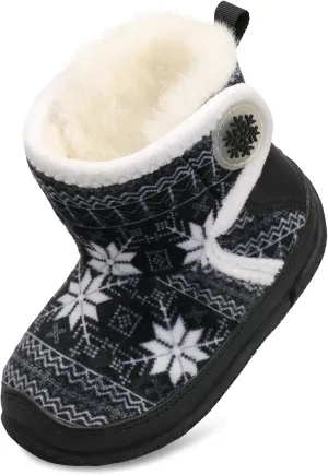 JIASUQI Baby Toddler Boots Warm Winter Boots Slippers for Toddler Boys Girls