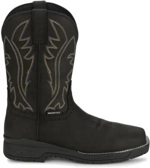 Justin NiTread 11” Composite Toe Boots for Men - Commander Collection - Square Toe Full-Grain Leather Men’s Work Boots with Comfort Footbed and Oil & Slip-Resistant Outsole