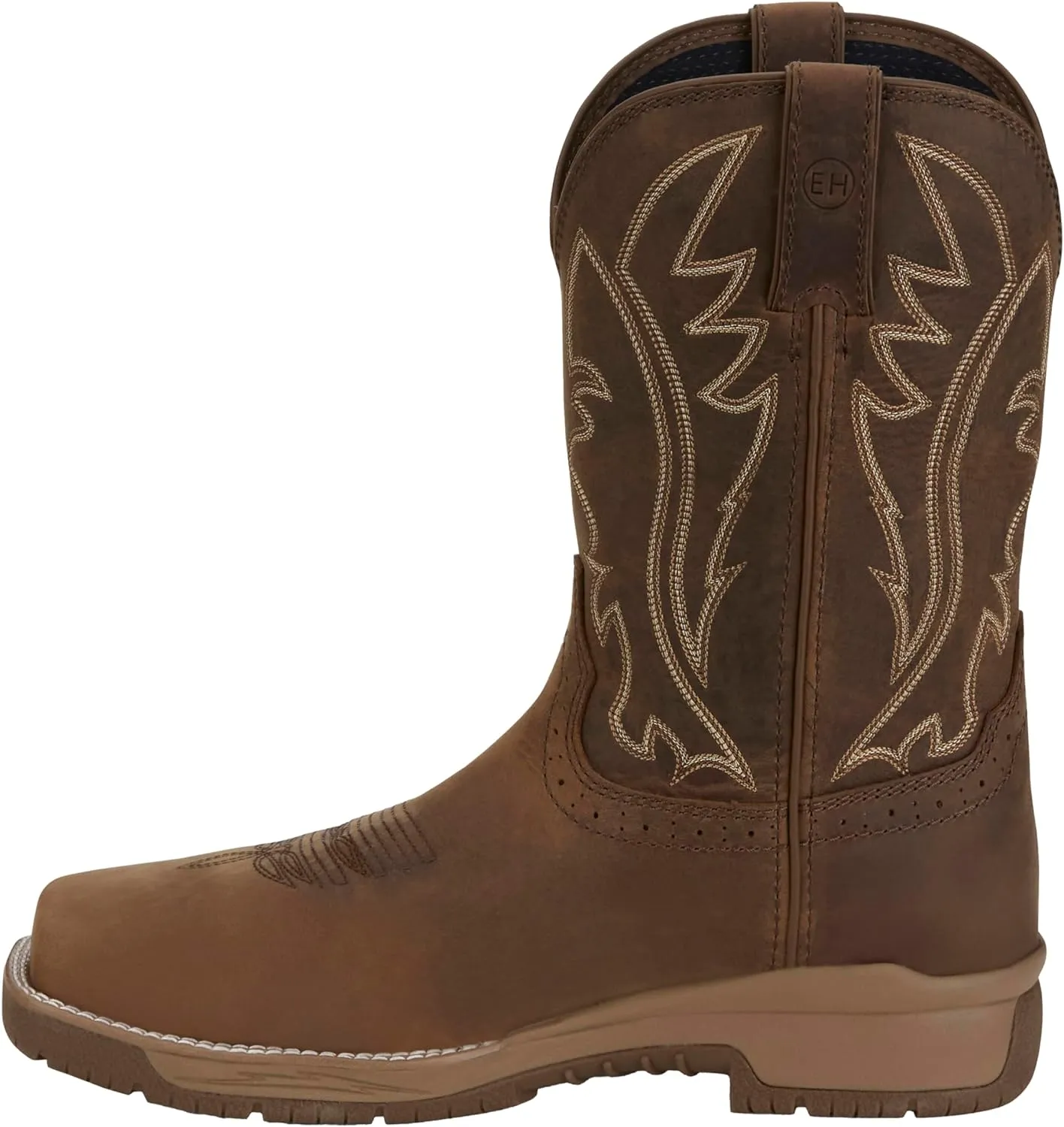 Justin NiTread 11” Composite Toe Boots for Men - Commander Collection - Square Toe Full-Grain Leather Men’s Work Boots with Comfort Footbed and Oil & Slip-Resistant Outsole