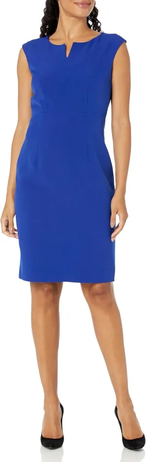 Kasper Women's Sleevless Sheath Dress with Notch Neckline