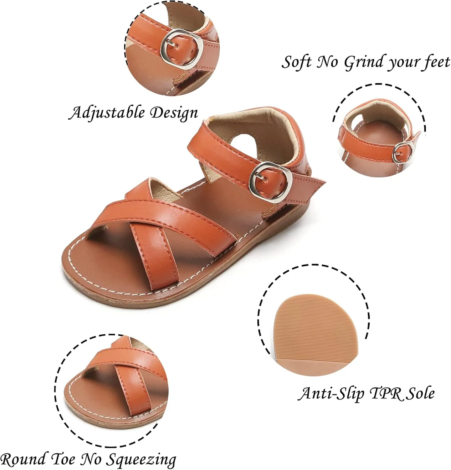 Kiderence Toddler Girls Sandals Little Girls Kids Summer Shoes Toddler Sandals