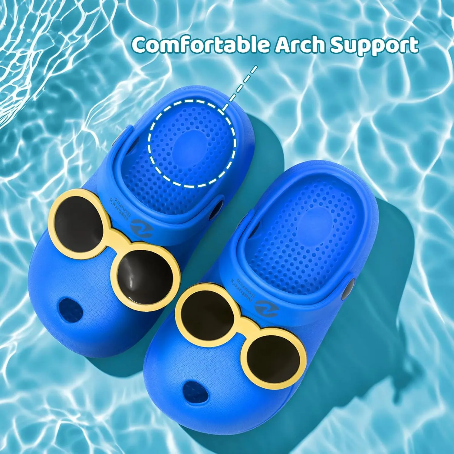 Kid's Girls Boys Clogs Slip on Garden Water Shoes Classic Slides Sandals with Arch Support Incredibly Light and Easy to Wear Stylish Cartoon Shower Beach Pool Slippers for Children