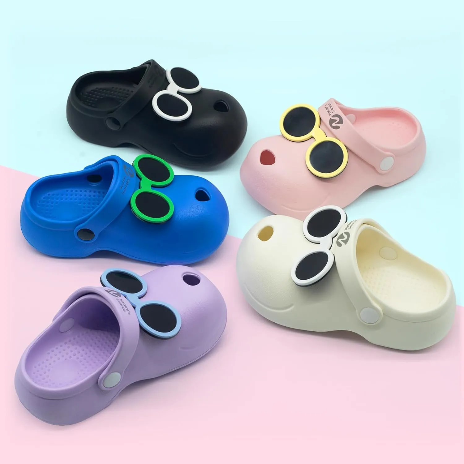 Kid's Girls Boys Clogs Slip on Garden Water Shoes Classic Slides Sandals with Arch Support Incredibly Light and Easy to Wear Stylish Cartoon Shower Beach Pool Slippers for Children