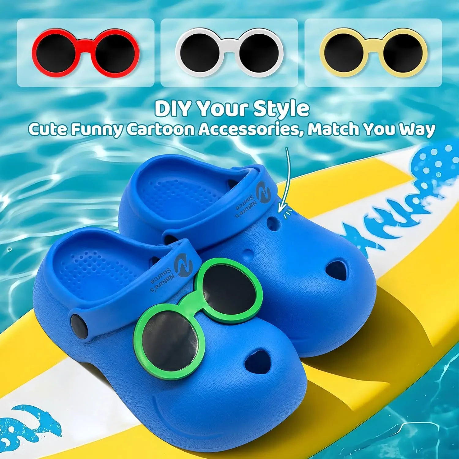 Kid's Girls Boys Clogs Slip on Garden Water Shoes Classic Slides Sandals with Arch Support Incredibly Light and Easy to Wear Stylish Cartoon Shower Beach Pool Slippers for Children