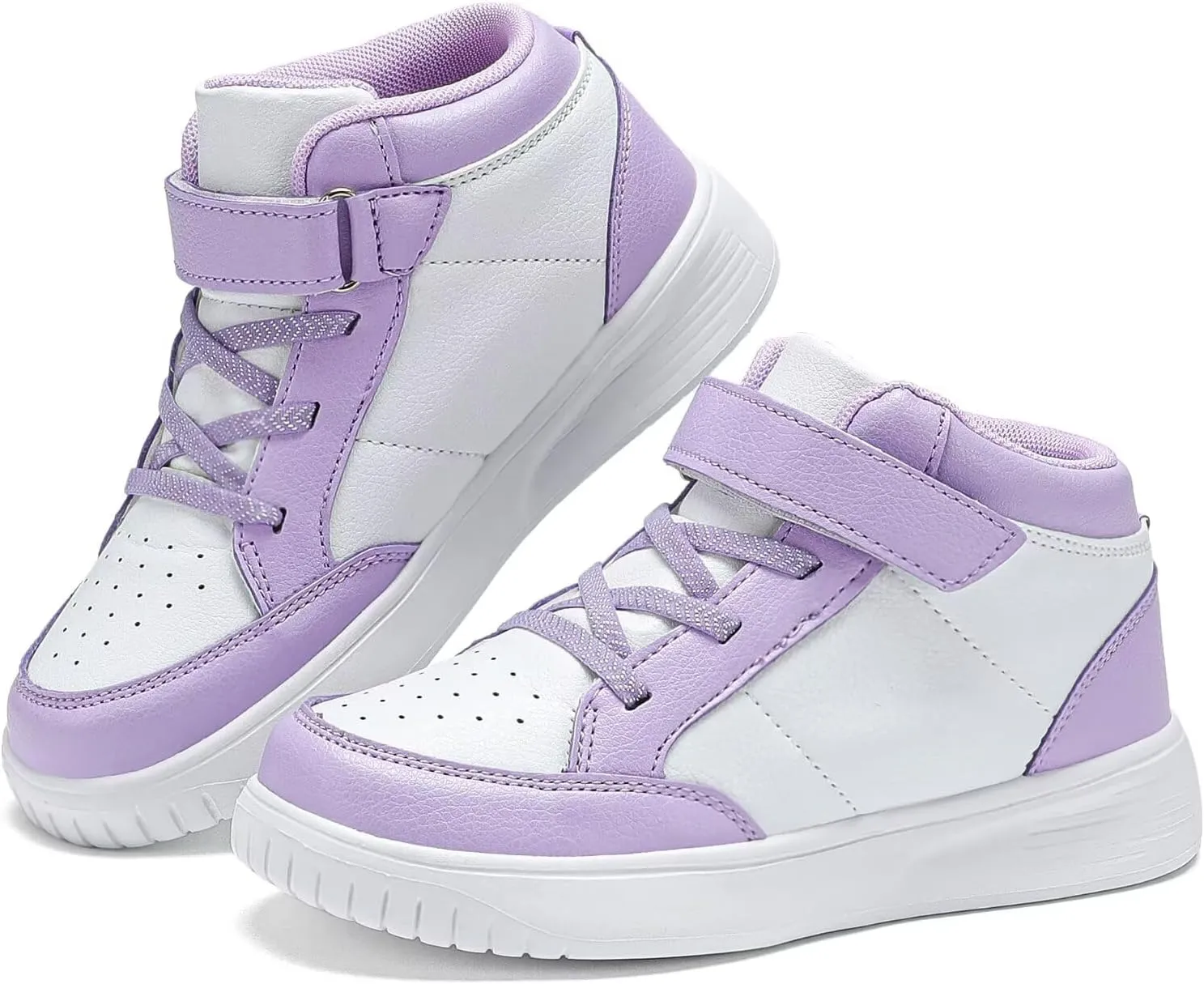 Kids Sneakers Boys Running Shoes Girls High Top Casual Lightweight Classic Adjustable Strap Sneakers