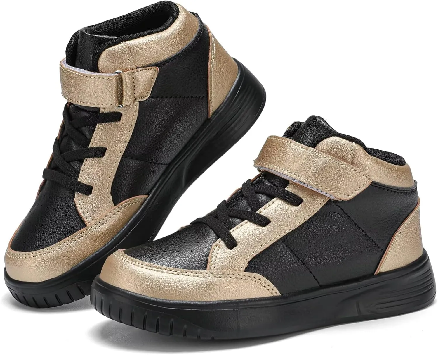 Kids Sneakers Boys Running Shoes Girls High Top Casual Lightweight Classic Adjustable Strap Sneakers