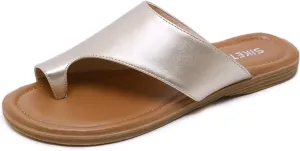 KINOW Bunion Sandals for Women Orthopedic Flat Shoes Toe Ring Slide Flip Flop Slippers