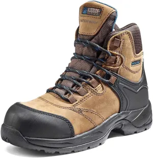 Kodiak Women's 6 Inch Journey Composite Toe Waterproof Industrial Boot, Medium Brown, 6.5 Wide
