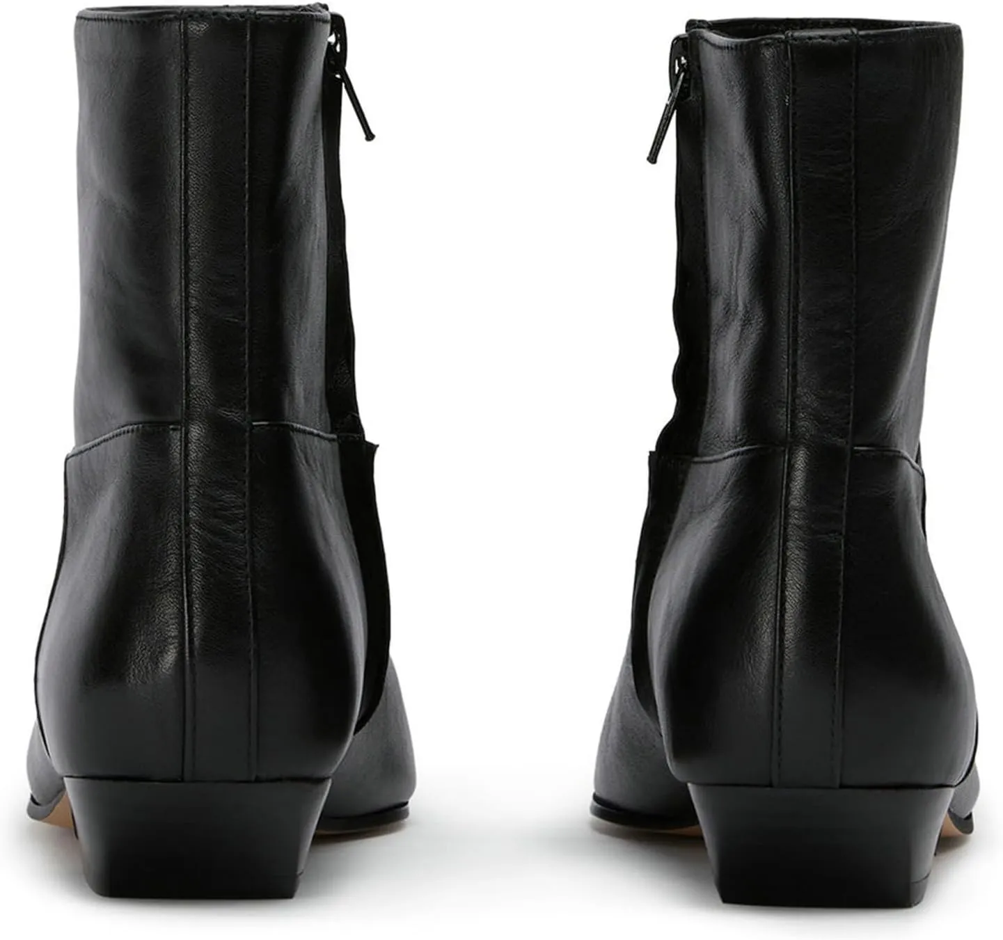 KysBloes Women Square Toe Ankle Boots Low Heel Booties Flats Winter Shoes Comfortable Side Zip Short Boots