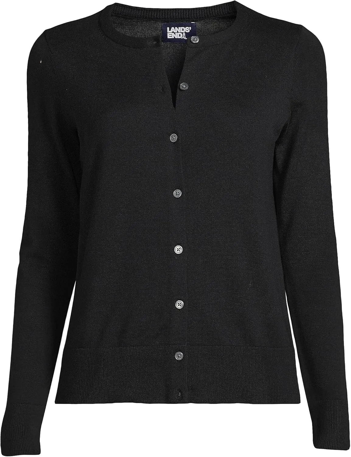 Lands' End Women's Fine Gauge Cotton Cardigan Sweater