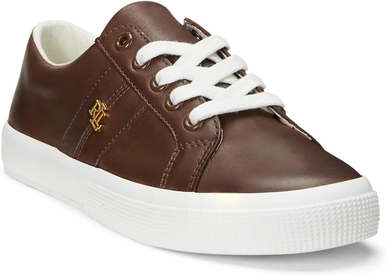 Lauren Ralph Lauren Women's Janson Ii Burnished Leather Sneakers