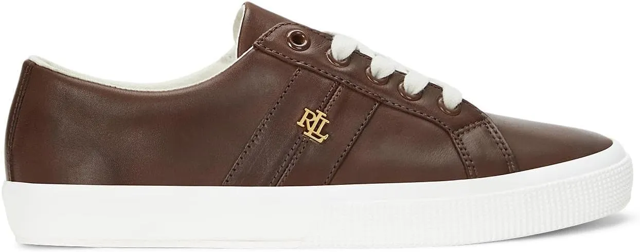 Lauren Ralph Lauren Women's Janson Ii Burnished Leather Sneakers