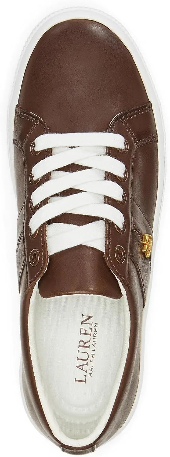 Lauren Ralph Lauren Women's Janson Ii Burnished Leather Sneakers