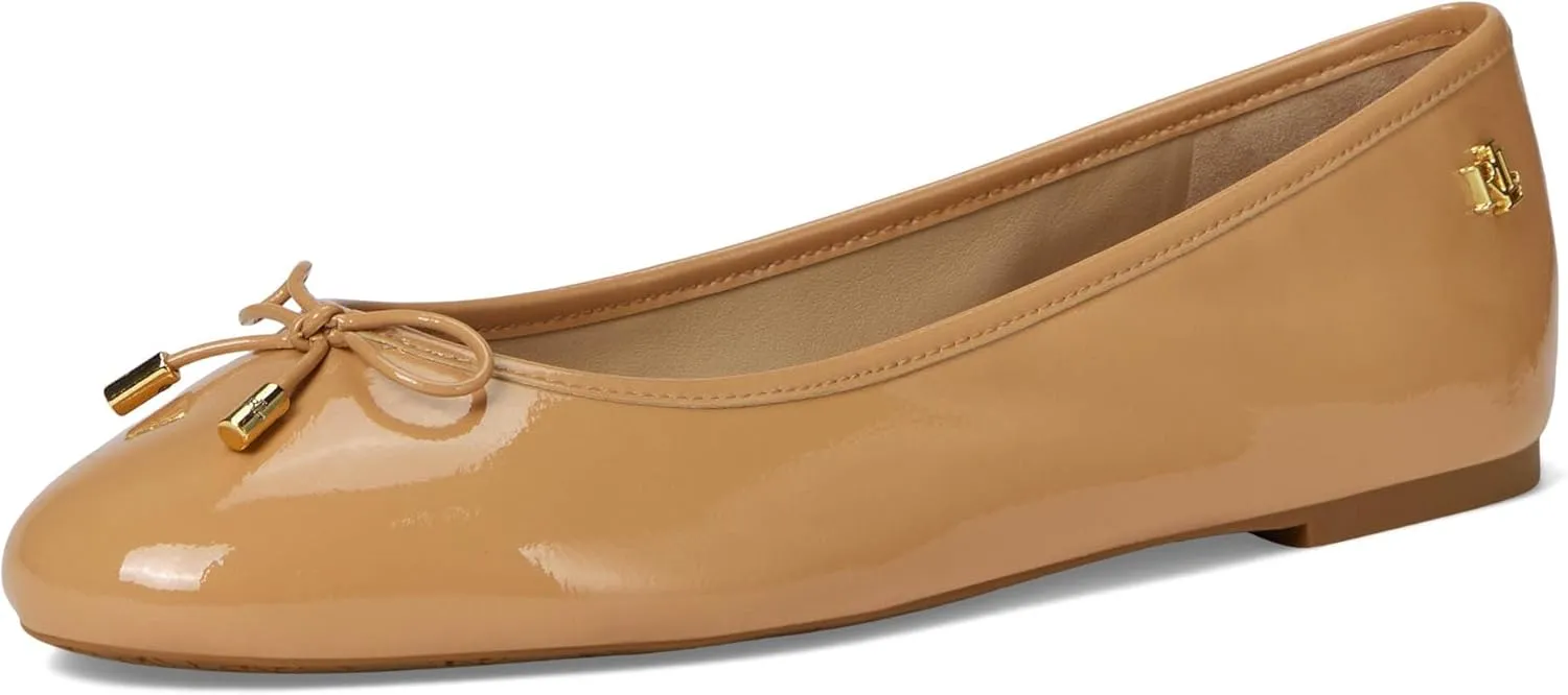 Lauren Ralph Lauren Women's Jayna Crinkle Patent Leather Flats Ballet