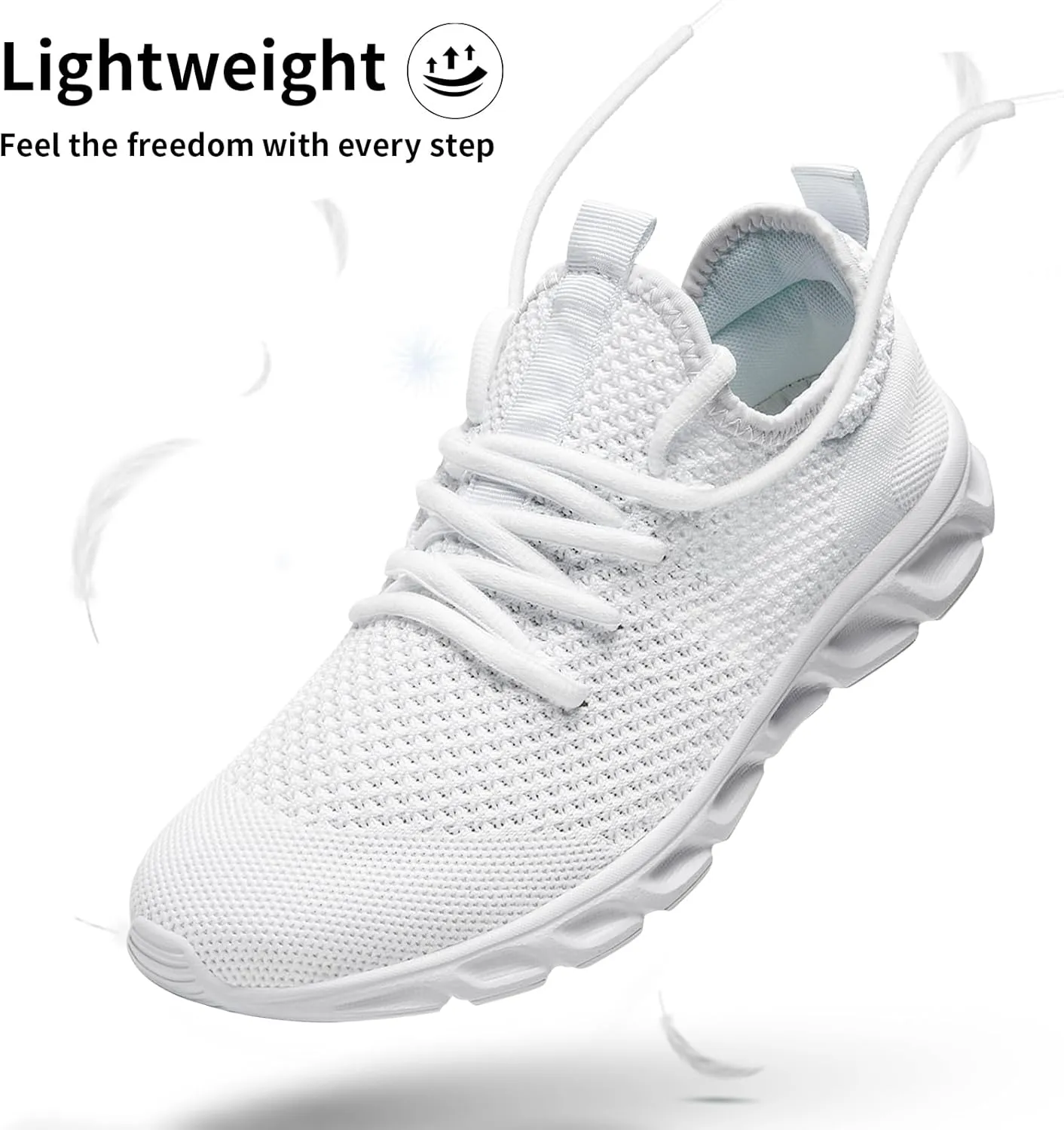 Linenghs Mens Running Shoes Tennis Gym Sneakers Casual Slip On Walking Lightweight Athletic Workout Breathable Fashion Sports Shoes