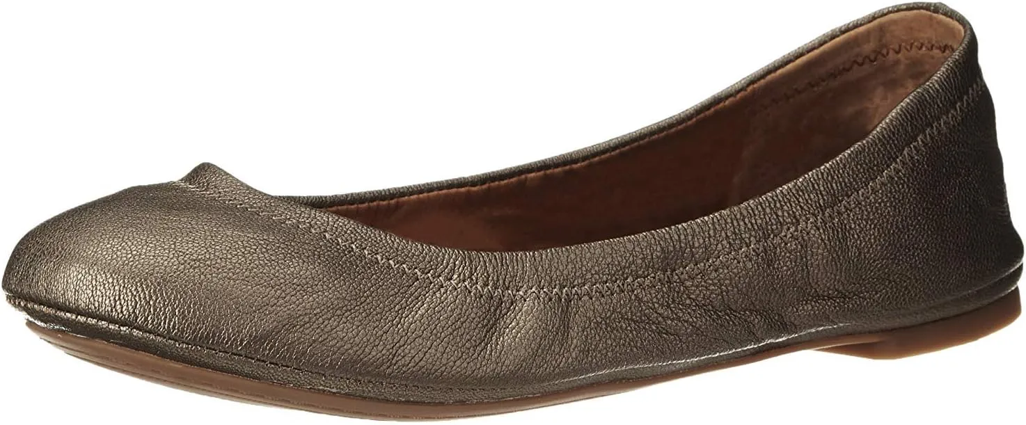 Lucky Brand Women's Emmie Ballet Flat, Pewter, 6