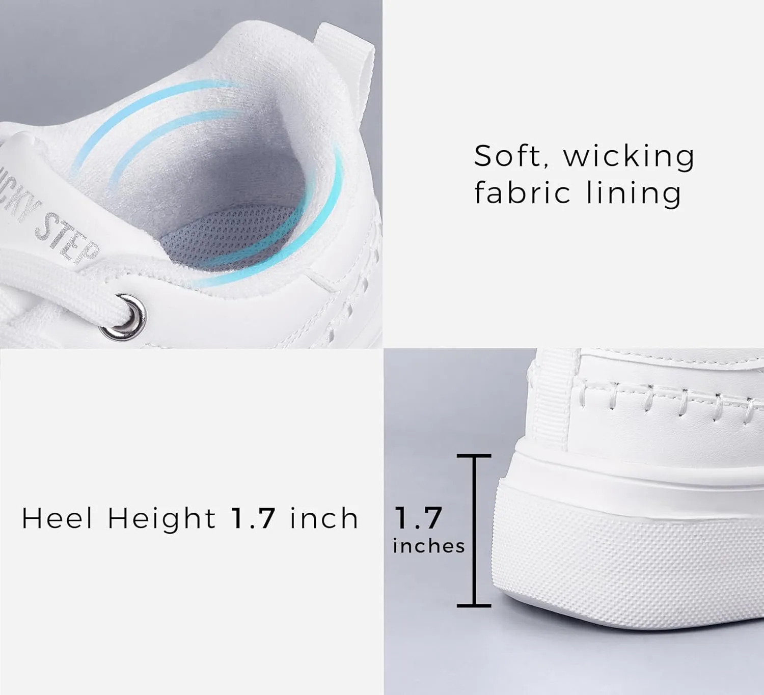LUCKY STEP Platform Glitter Sneakers for Women Fashion Sparkly Bling Shiny Low Top Tennis Sneakers Faux Leather Casual Walking Shoes